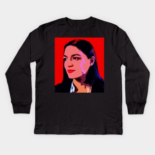 Alexandria Ocasio-Cortez Kids Long Sleeve T-Shirt